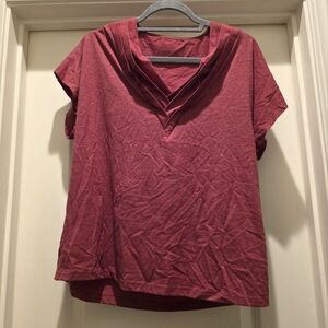 Women's V-Neck Red Top
